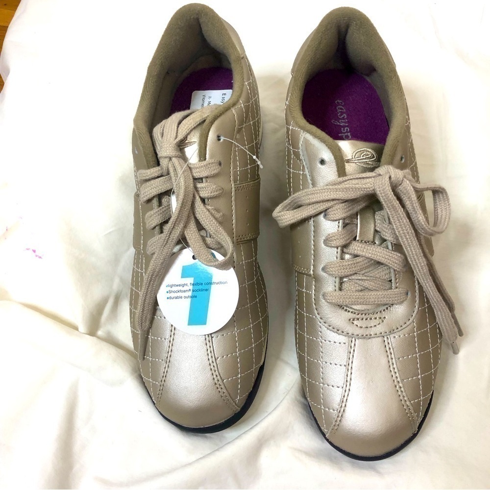Easy Spirit Feel Alive Fitness Walking Shoes Champagne Gold Tan 8N